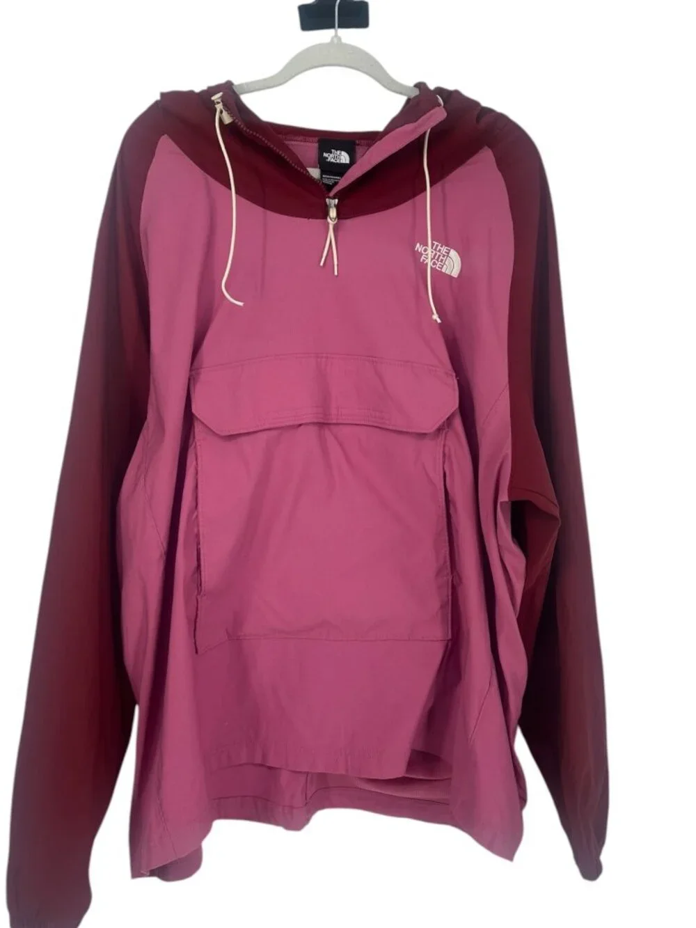 The North Face Jacket XXL Pink Burgundy Half Zip Anorak Hoodie Utility Gorpcore